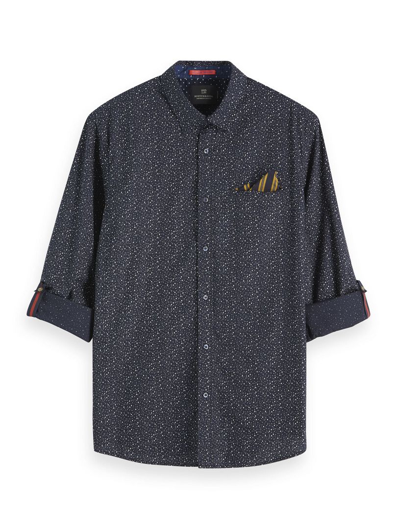 All-over print chest pocket