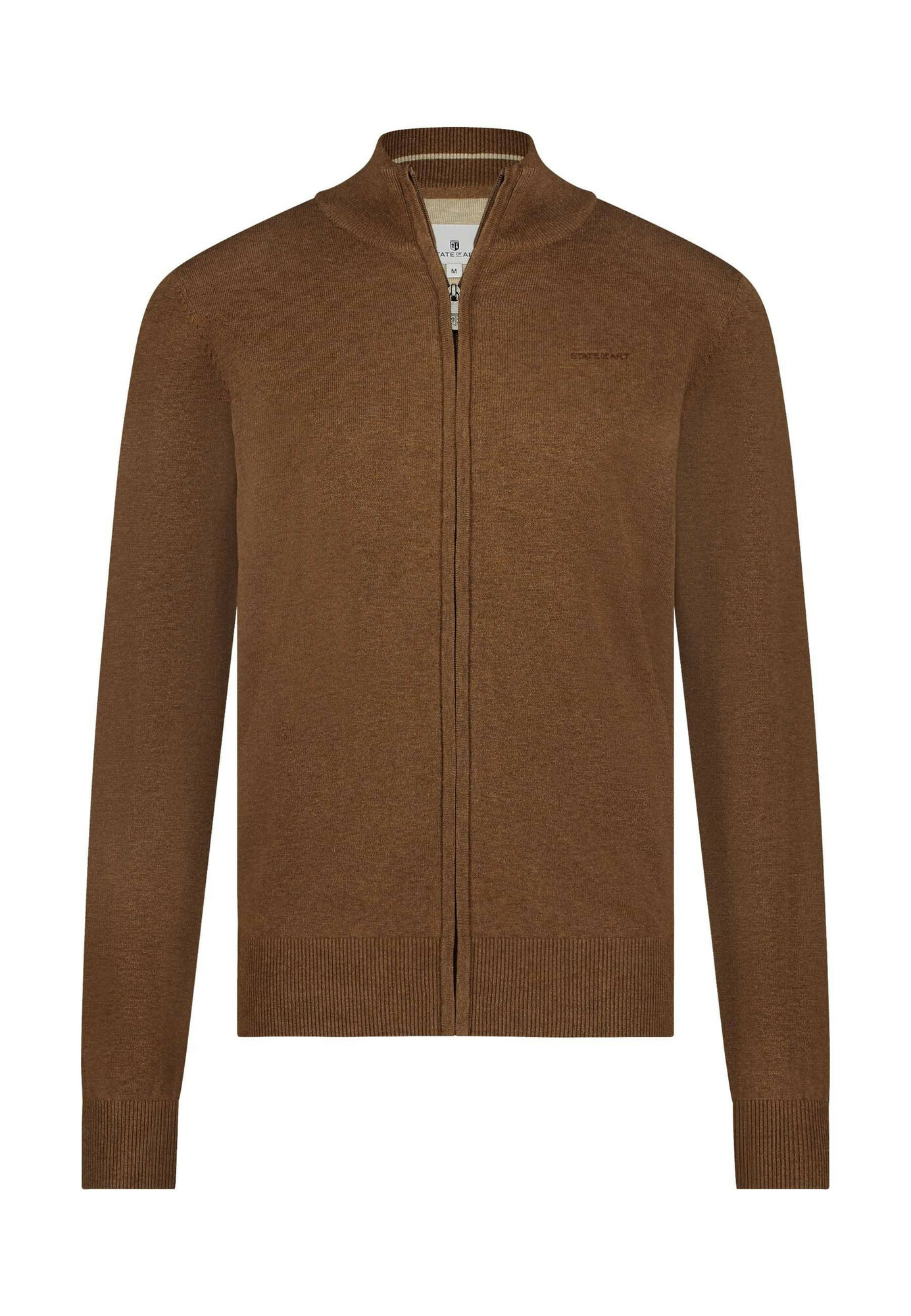 Cardigan plain zipper closure