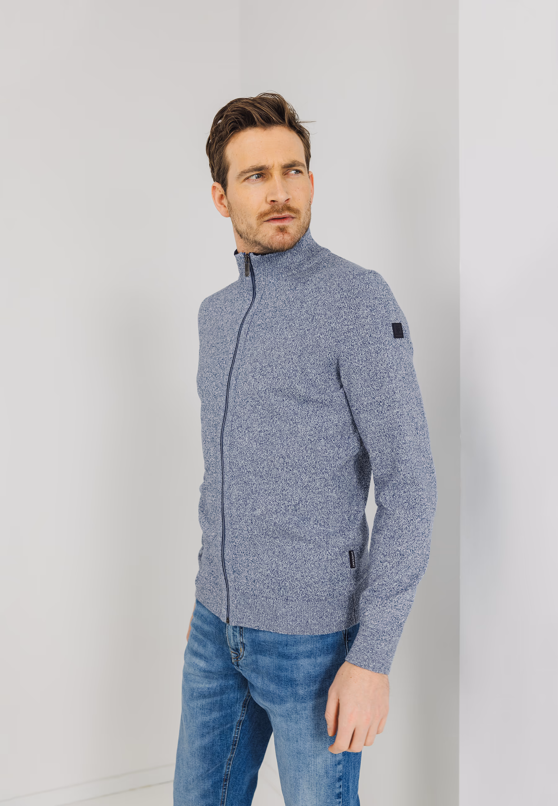 Cardigan plain knit