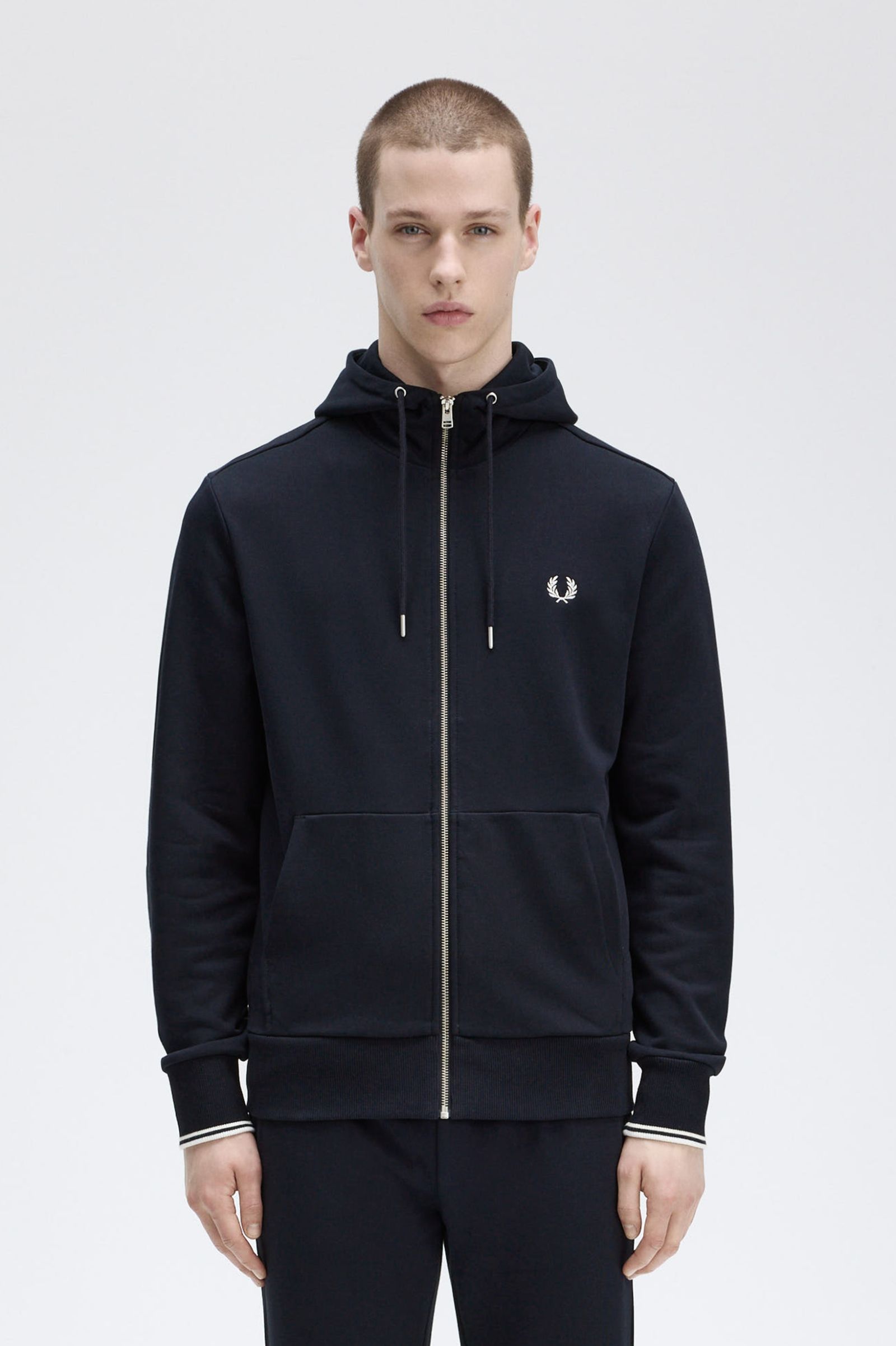 Hooded zip sweat