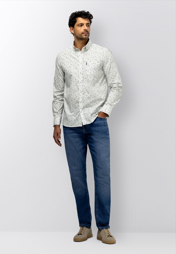 Poplin print ls bd