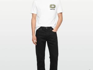 Front and back artwork relaxed-fit T-shirt