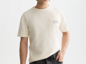 TEXTURED JACQUARD RELAXED-FIT T-SHIRT