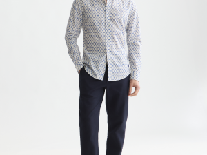 MICRO-PRINTED SLIM-FIT SHIRT