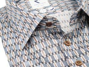 R2 Amsterdam Poplin print shirt