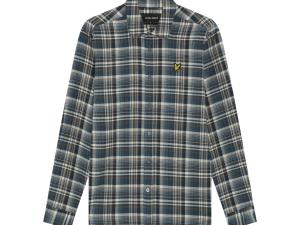 Lyle & Scott Offset Check Shirt – Aegean Blue