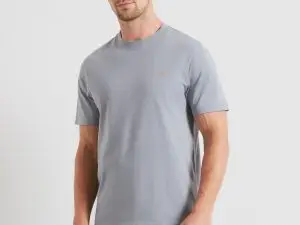 Farah Danny Regular Fit Organic Cotton T-Shirt in Icelandic Blue