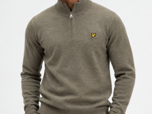 Lyle & Scott Lambswool Blend Quarter Zip Jumper