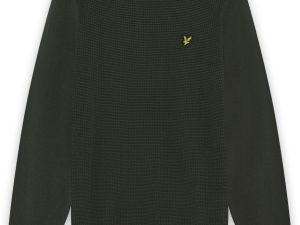 Waffle Front Crew Neck Jumper