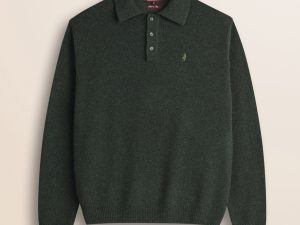 MCS Mouliné lambswool polo sweater