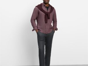 OLYMP Casual shirt, Regular Fit, button-down, Bordeaux